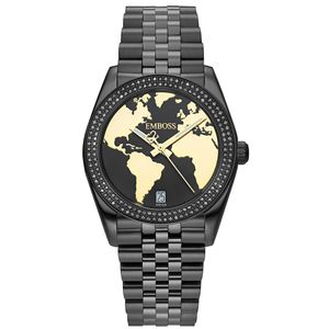 שעון EMBOSS לאישה Save The Planet Ladies שיבוץ מלא Full Grid EYSPFABKBMB160