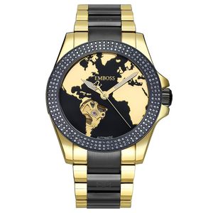 שעון יד לגבר EMBOSS Save The Planet Automat שיבוץ מלא Full Grid EYSPMUYBBM2240