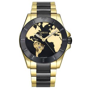 שעון יד לגבר EMBOSS Save The Planet Automat יהלומים שיבוץ שמש EYSPMUYBBM2037