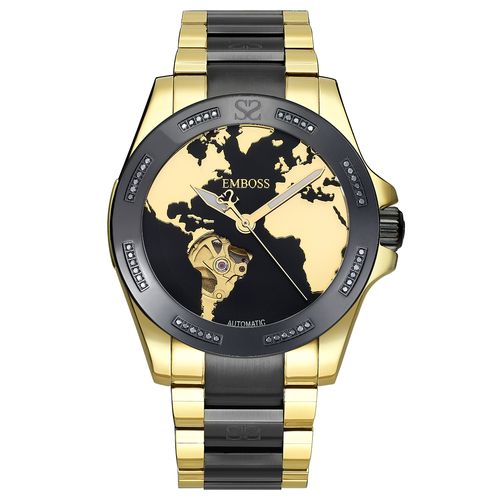 שעון יד לגבר EMBOSS Save The Planet Automat יהלומים שיבוץ גלגל EYSPMUYBBM2046 – שעוני גברים EMBOSS