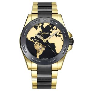 שעון יד לגבר EMBOSS Save The Planet Automat יהלומים שיבוץ גלגל EYSPMUYBBM2046