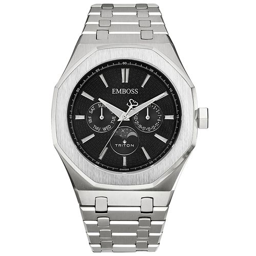 שעון אמבוס EMBOSS Triton Moon Phase EMTRMMSSBMS000 – שעוני גברים EMBOSS
