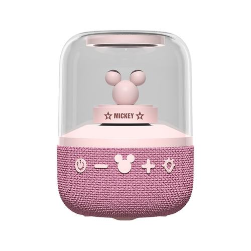 רמקול Bluetooth חכם עם תאורת לילה צבעונית ורוד Disney
