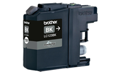 ראש דיו שחור מקורי brother LC-123BK (600 דפים)