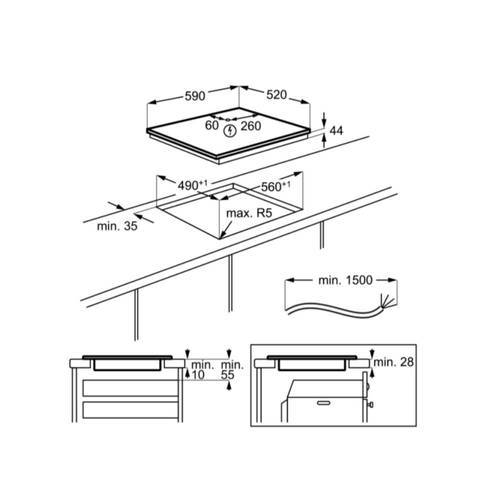 כיריים אינדוקציה Electrolux EIS62450 MULTIZONE אלקטרולוקס