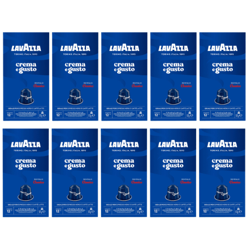 100 קפסולות לוואצה קרמה א גוסטו קלאסיקו Lavazza Crema e Gusto Classico לנספרסו