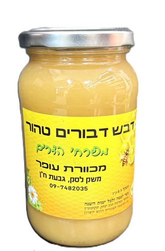 דבש הדרים טהור איכותי - תו תקן - זכה בדבש הטעים ביותר - דבש לא מחומם כ500גר' 