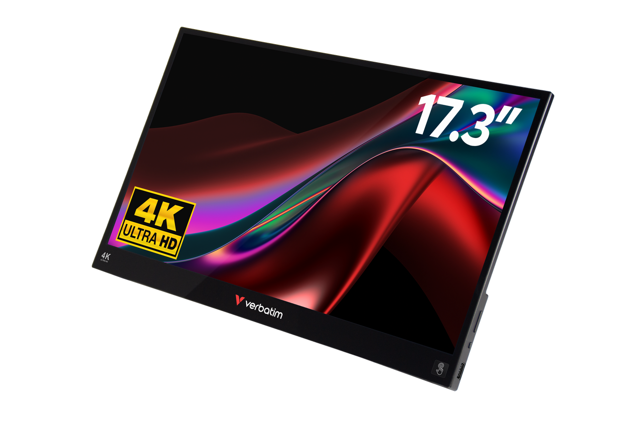 מסך מגע נייד Verbatim Ultra HD 4K Portable Touchscreen Monitor PMT-17-4K 17.3" 32239 ורבטים