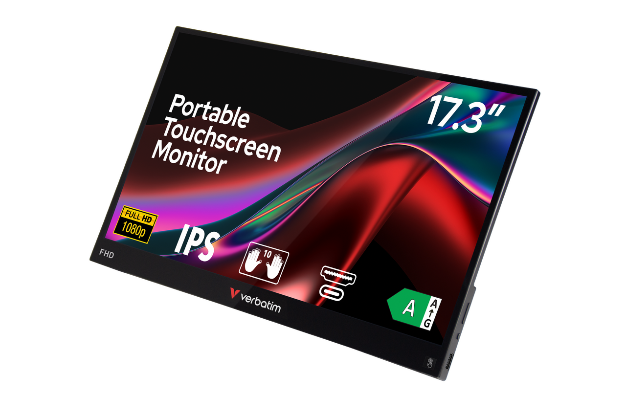 מסך מגע נייד Verbatim PMT-17 Portable Touchscreen Monitor 17.3" 49593 ורבטים