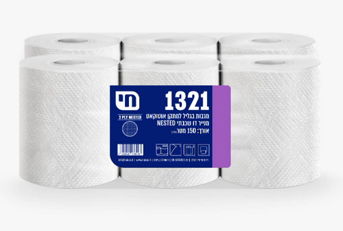 מגבת בגליל למתקן 150 מטר Autocut דו־שכבתי – NESTED