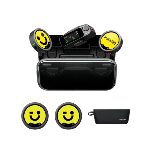 קיט 4 משדרים אלחוטיים ומקלט Insta360 Mic Pro