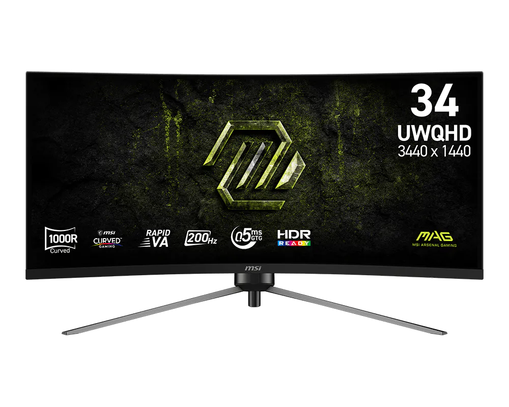 מסך גיימינג MSI MAG 345CQRF E20 34" 200Hz