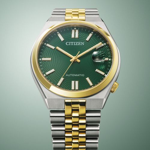 שעון אוטומטי טסויסה 60 טוטון לוח ירוק NK0024-54X Citizen Automatic
