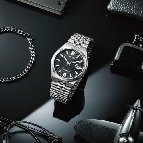 שעון אוטומטי טסויסה 60 כסוף לוח שחור NK0020-55E Citizen Automatic - תמונה 5