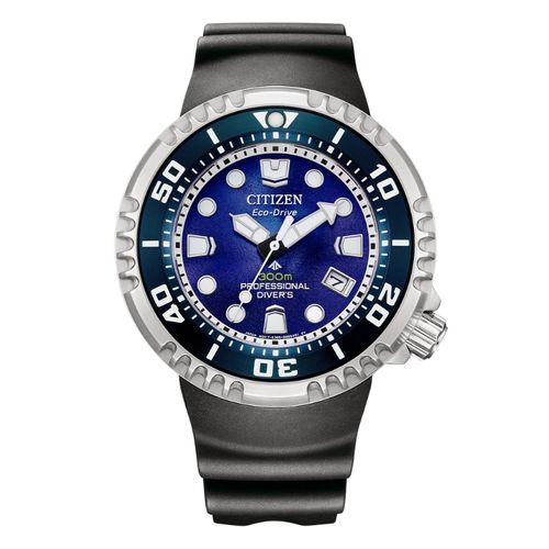שעון צלילה מקצועי לגברים 300M כחול BN1025-08L Citizen Eco-Drive