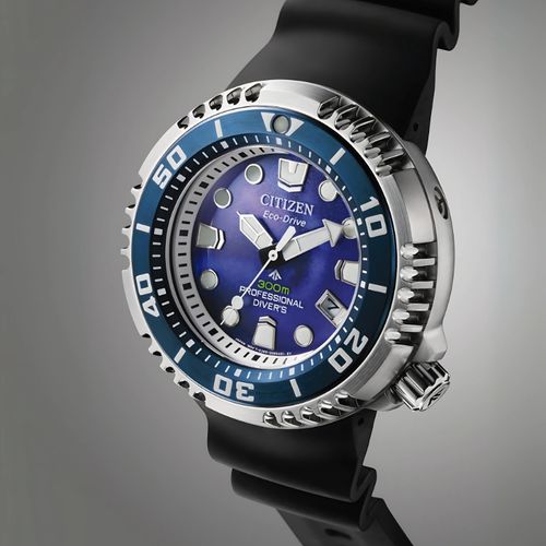 שעון צלילה מקצועי לגברים 300M כחול BN1025-08L Citizen Eco-Drive - תמונה 2