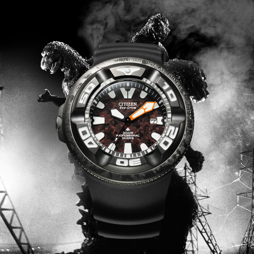 שעון צלילה מהדורה מוגבלת Godzilla Eco BJ8059-03Z Citizen Eco-Drive - תמונה 6