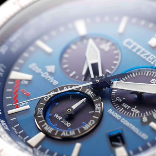 שעון טייסים מקצועי סולארי עשוי פלדה CB5000-50L Citizen Eco-Drive - תמונה 5