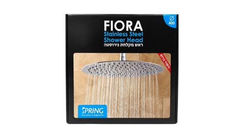 ראש מקלחת נירוסטה עגול FIORA בקוטר 40 ס״מ – גימור כרום