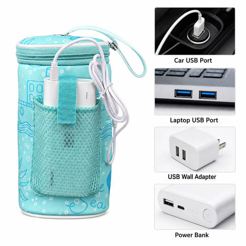 מחמם בקבוקי תינוק נייד עם חיבור USB