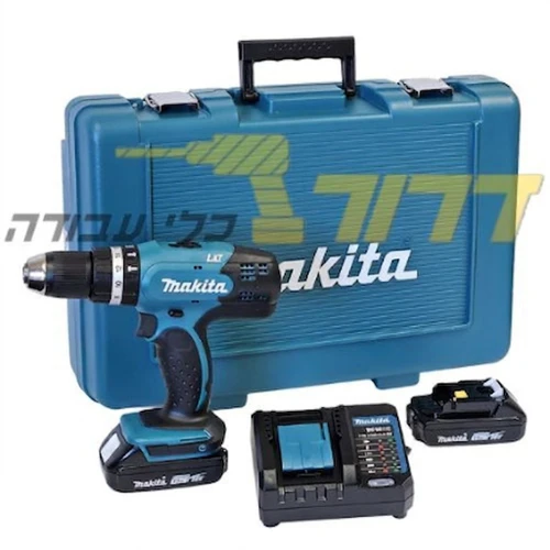 מברגה רוטטת נטענת + 2 סוללות 18V 1.5AH + מטען  DHP453Y001