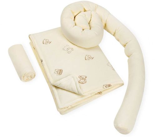סט לעריסת תינוק 100% כותנה עם כרית נחשוש - Teddy לורה סוויסרה
