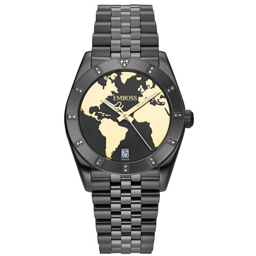 שעון EMBOSS לאישה Save The Planet Ladies שמש שחור EYSPFABKBMB025 – שעוני נשים EMBOSS