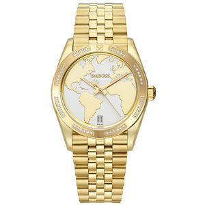 שעון EMBOSS לאישה Save The Planet Ladies זהב שיבוץ גלגל EYSPFAYGSMY046