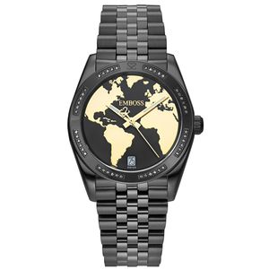 שעון EMBOSS לאישה Save The Planet Ladies שיבוץ גלגל EYSPFABKBMB046