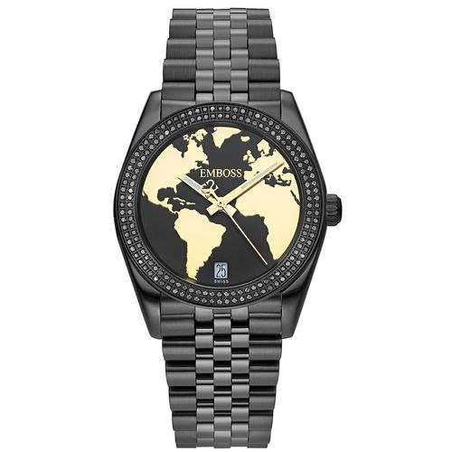 שעון EMBOSS לאישה Save The Planet Ladies שיבוץ מלא Full Grid EYSPFABKBMB160 – שעוני נשים EMBOSS