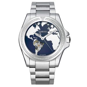 שעון יד לגבר EMBOSS Save The Planet Automat יהלומים שיבוץ טבעת EYSPMUSSNMS080