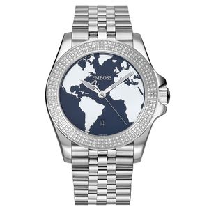 שעון יד לגבר EMBOSS Save The Planet יהלומים שיבוץ מלא Full Grid EYSPMASSNMS240