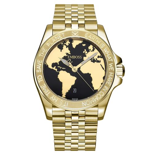 שעון יד לגבר EMBOSS Save The Planet EMSPMAYGBMY000 – שעוני גברים EMBOSS