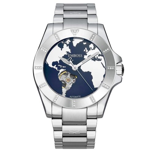שעון יד לגבר EMBOSS Save The Planet Automat יהלומים שיבוץ שמש EYSPMUSSNMS037 – שעוני גברים EMBOSS