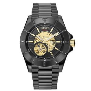 EMBOSS Premier Skeleton יהלומים שחור לוח מוזהב שיבוץ שמש EYPMSKBYBMB037