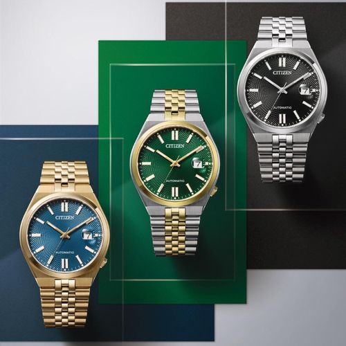 שעון סיטיזן Citizen NK0023-57L לגבר בצבע אדום ורוז גולד