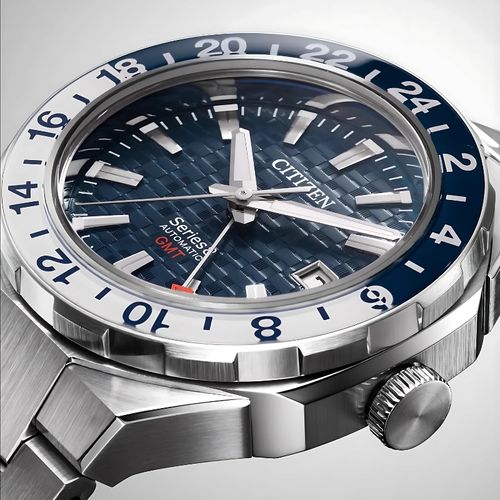 שעון סיטיזן Citizen NB6034-58L לגבר בצבע כחול וכסוף ולבן