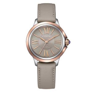 שעון סיטיזן Citizen סולארי לאישה רצועת עור EM1166-01Z