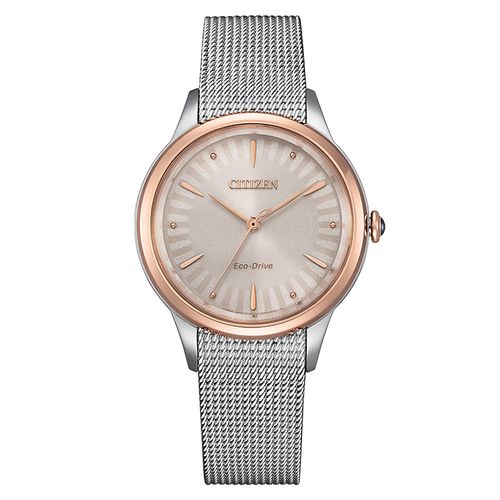 שעון סיטיזן Citizen EM1156-80X לאישה בצבע כסוף ורוז גולד