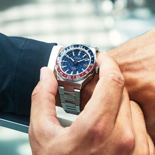 שעון סיטיזן Citizen NB6030-59L לגבר בצבע אדום וכחול