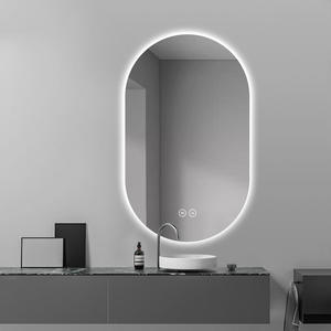 מראה לאמבטיה עם תאורת LED ומפיג אדים – ללא מסגרת אובלית - 60*100 ס"מ