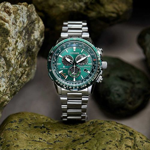שעון סיטיזן Citizen CB5004-59W לגבר בצבע ירוק וכסוף