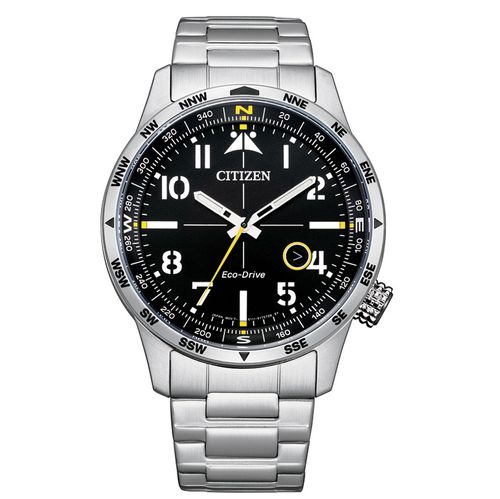 שעון סיטיזן Citizen BM7550-87E לגבר בצבע כסוף ושחור