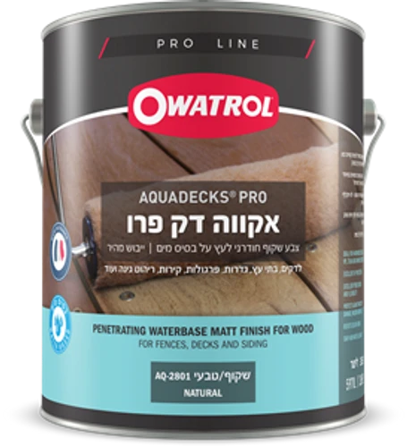 אקווה דק פרו – צבע חודרני לעץ על בסיס מים 5 ליטר