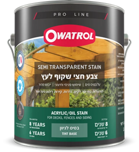 צבע לעץ חצי שקוף - אווטרול, אלון NT-4022