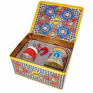 מארז Bialetti × Dolce&Gabbana Moka Express Sicilian Cart 3 כוסות + קפה.