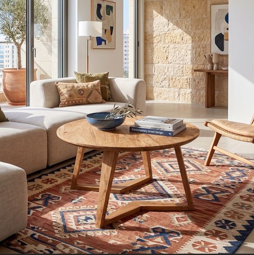 שולחן סלון ולאנסיה אגוז כהה או טבעי 80 ס