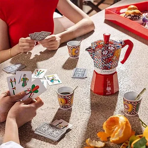 בוחשני קפה מוזהבים Bialetti Dolce&Gabbana מבט חזיתי