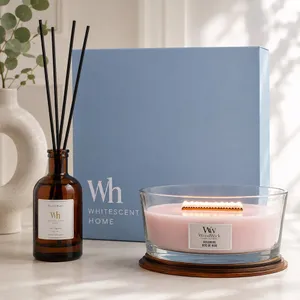 Luxury Box – מארז מתנה יוקרתי עם נר WoodWick ומפיץ ריח