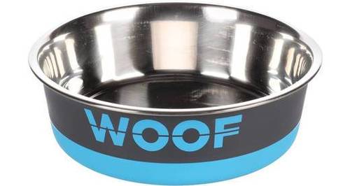 פלמינגו קערת נירוסטה WOOF לכלבים 1.7 ליטר | Flamingo WOOF Stainless Steel Dog Bowl 1.7L